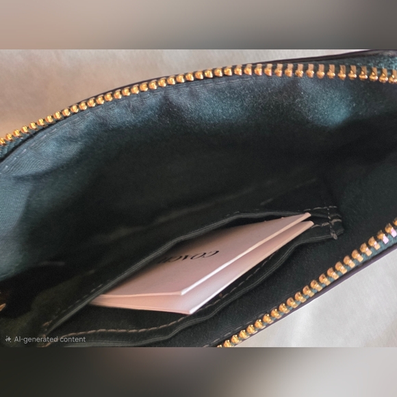 Coach Forest Green Wristlet - Picture 3 of 3